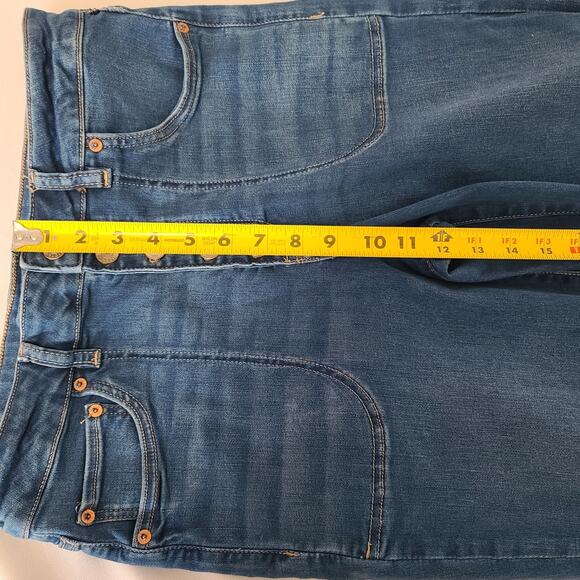 Womens American Eagle Super High-Rise Flare Button Fly Jeans Size 12 Blue - Picture 11 of 16